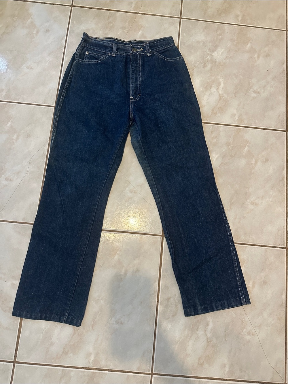 Oscar de la Renta Men's Dark Indigo Relaxed Jeans